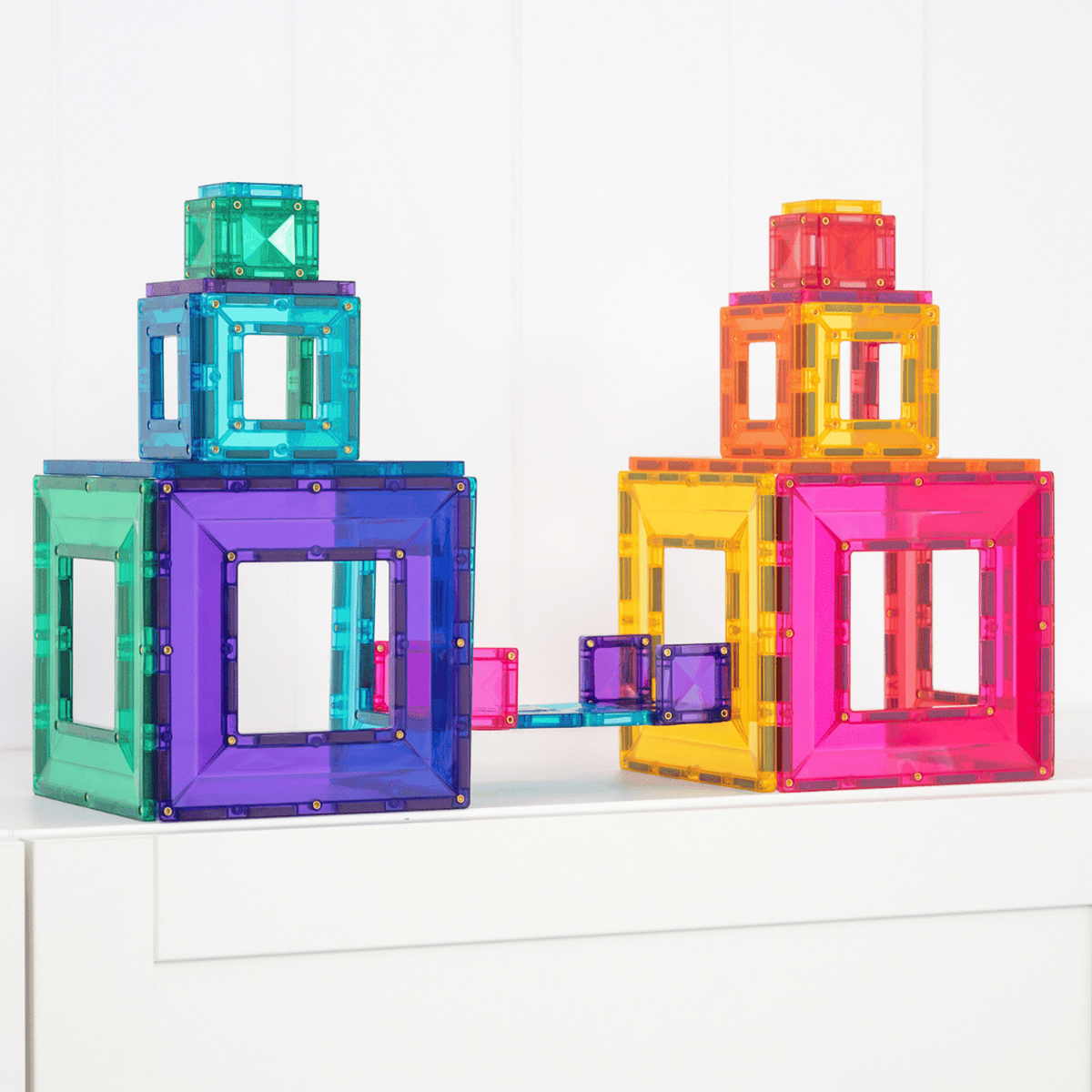 CONNETIX Magnetic Tiles BRIGHT Portal Pack 48 pcs.
