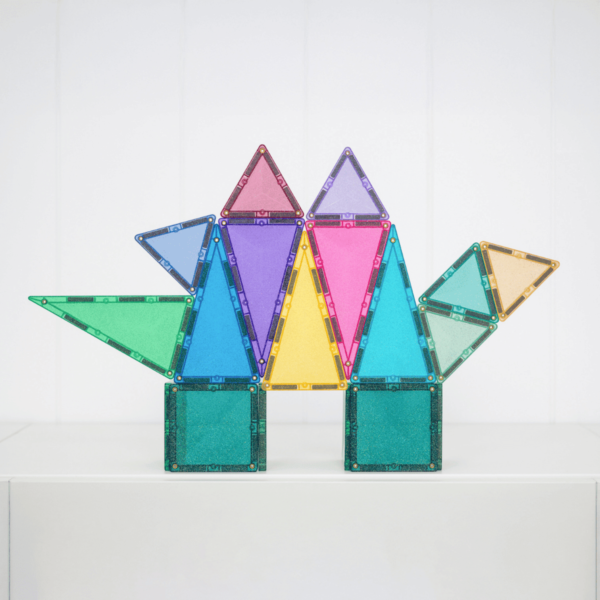 CONNETIX Magnetic Tiles GLITTER Castle Pack 48 pcs.