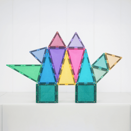 CONNETIX Magnetic Tiles GLITTER Castle Pack 48 pcs.