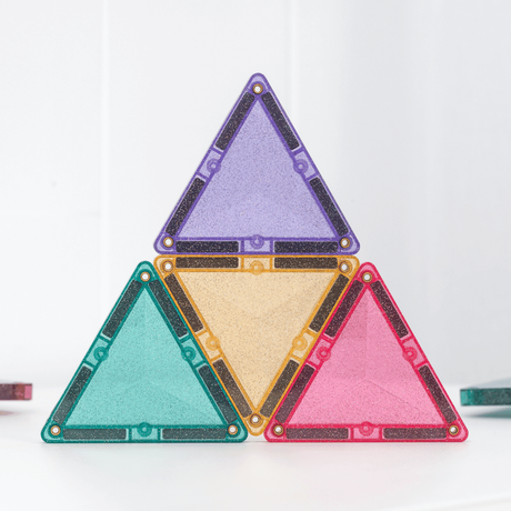 CONNETIX Magnetic Tiles GLITTER Castle Pack 48 pcs.