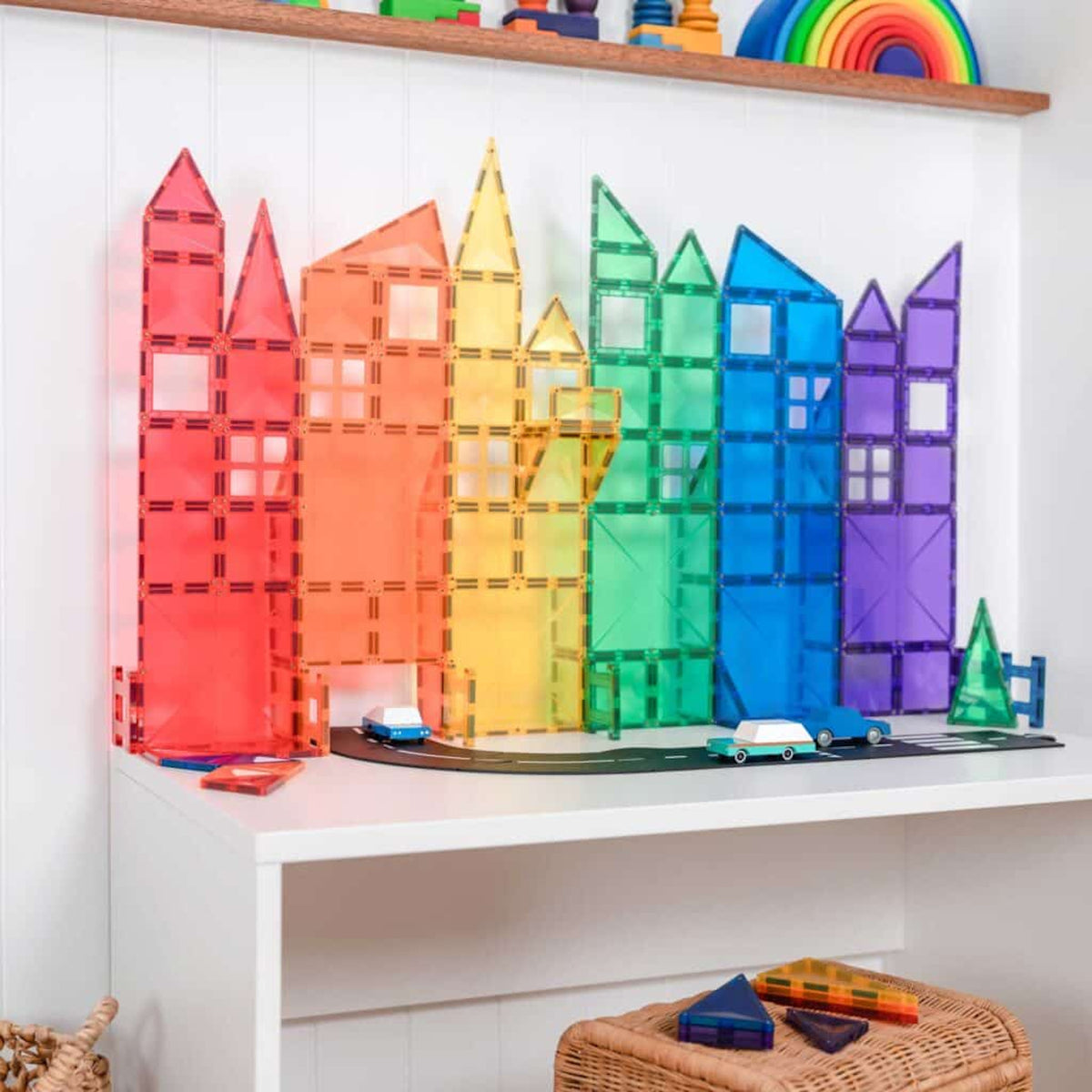 CONNETIX Magnetic Tiles RAINBOW Creative Pack 102 pcs.