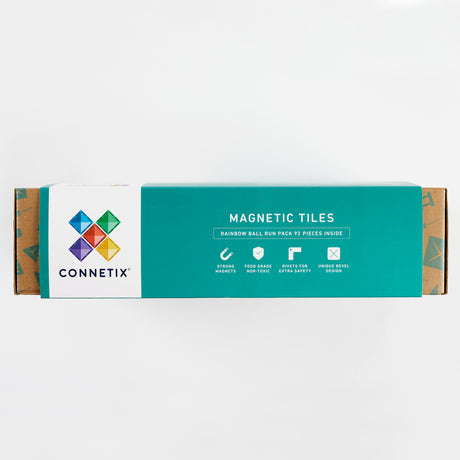 CONNETIX Magnetic Tiles RAINBOW Ball Run Pack 92 pcs.