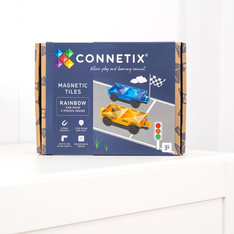 CONNETIX Magnetic Tiles RAINBOW Car Pack 2pcs.