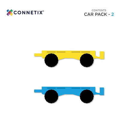 CONNETIX Magnetic Tiles RAINBOW Car Pack 2pcs.
