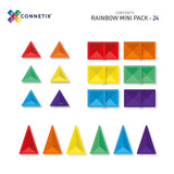 CONNETIX Magnetic Tiles RAINBOW Mini Pack 24 pcs.