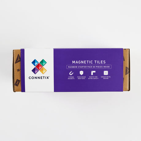 CONNETIX Magnetic Tiles RAINBOW Starter Pack 60 pcs.