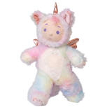 Cozy Day Dinkum Doll Sunbeam pastel rainbow unicorn plush toy on a white background.