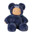 Olli Ella Cozy Dinkum Blueberry Bear plush doll sitting on a white background.