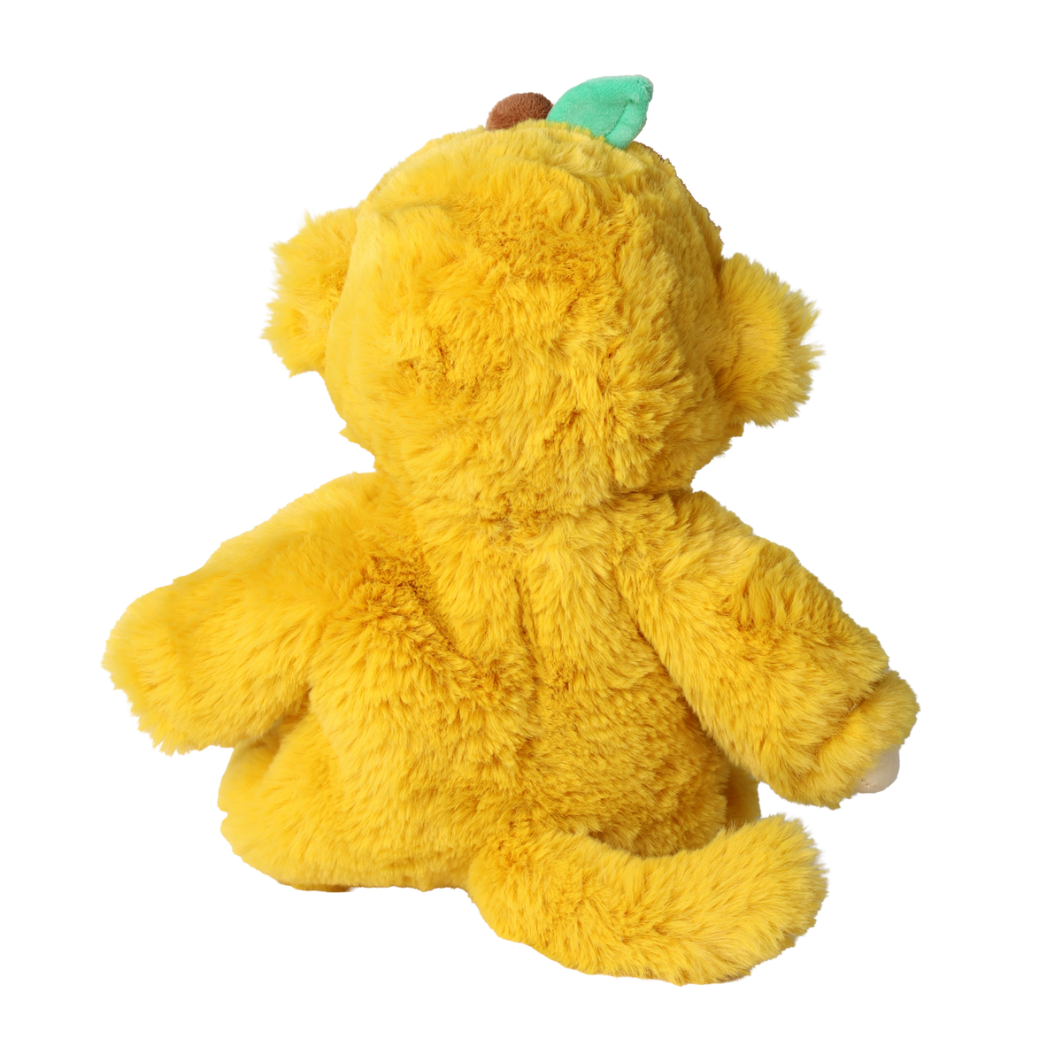Olli Ella Cozy Dinkum Mango Monkey plush doll from the back  on a white background.