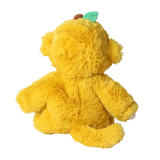 Olli Ella Cozy Dinkum Mango Monkey plush doll from the back  on a white background.