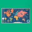 Large colorful Animal Kingdom giant world map poster with pop-up features on a green background.