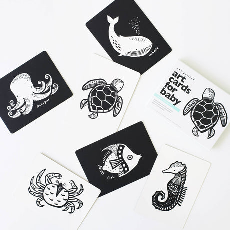 Art Cards for Baby - Ocean Animals - Infant Flash Cards