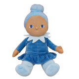 Olli Ella Dinky Dinkums Iris plush doll, blue flower fairy soft toy.