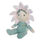 Olli Ella Dinky Dinkum Lily plush doll with pink flower hood.