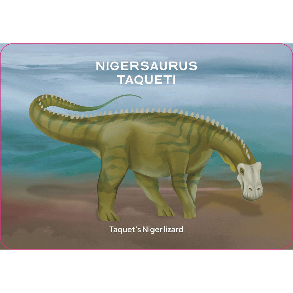 Featuring colourful illustrations and fun facts about a variety of dinosaurs, perfect for learning, games, and prehistoric play.