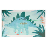 Packaging for a Meri Meri Dinosaur Kingdom Party Garland showing a blue stegosaurus cutout.