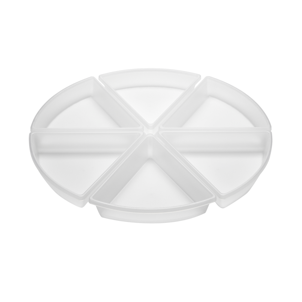 Semi-translucent white trays made from smooth and durable polypropylene, designed to fit inside Sensory Mood Discovery Table or used in free play on a table or floor.