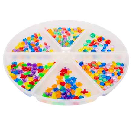 Semi-translucent white trays made from smooth and durable polypropylene, designed to fit inside Sensory Mood Discovery Table or used in free play on a table or floor.
