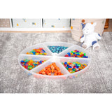 Semi-translucent white trays made from smooth and durable polypropylene, designed to fit inside Sensory Mood Discovery Table or used in free play on a table or floor.