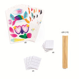 A kit featuring fun, customisable animal masks with colourful decorations for creative party activities or dress-up play.