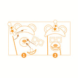 A kit featuring fun, customisable animal masks with colourful decorations for creative party activities or dress-up play.