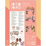 A DIY craft kit with colourful floral pieces for children to create and wear their own cheerful, nature-inspired headbands.