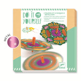 A DIY kit with vibrant, floral designs for kids to create spinning flowers that whirl and twirl with colourful patterns.
