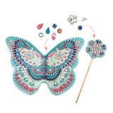 A DIY kit featuring whimsical materials for kids to decorate their own magical fairy wings and sparkling wands.