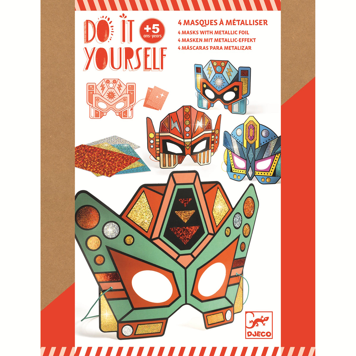 Djeco DIY Mosaic Super Robots Masks
