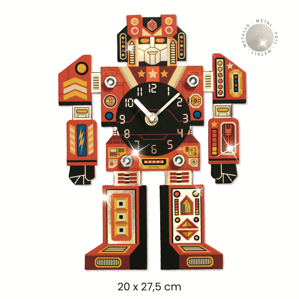 A DIY kit featuring colourful mosaic tiles and clock components for kids to build and decorate their own functional, artistic clock.
