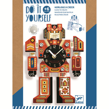 A DIY kit featuring colourful mosaic tiles and clock components for kids to build and decorate their own functional, artistic clock.