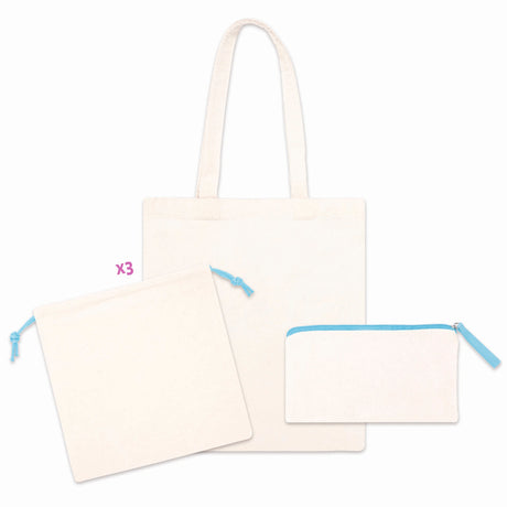 A DIY kit with a cotton tote bag and colourful dyes for kids to create their own vibrant, tie-dye accessory.
