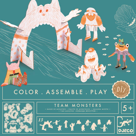 Djeco Colour Assemble Play - Team Monsters