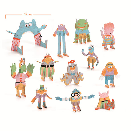 Djeco Colour Assemble Play - Team Monsters