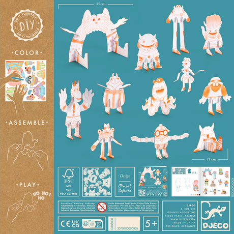 Djeco Colour Assemble Play - Team Monsters