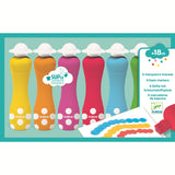 A set featuring chunky markers with soft foam tips, designed for little hands to create bold dots and shapes in vibrant colours.