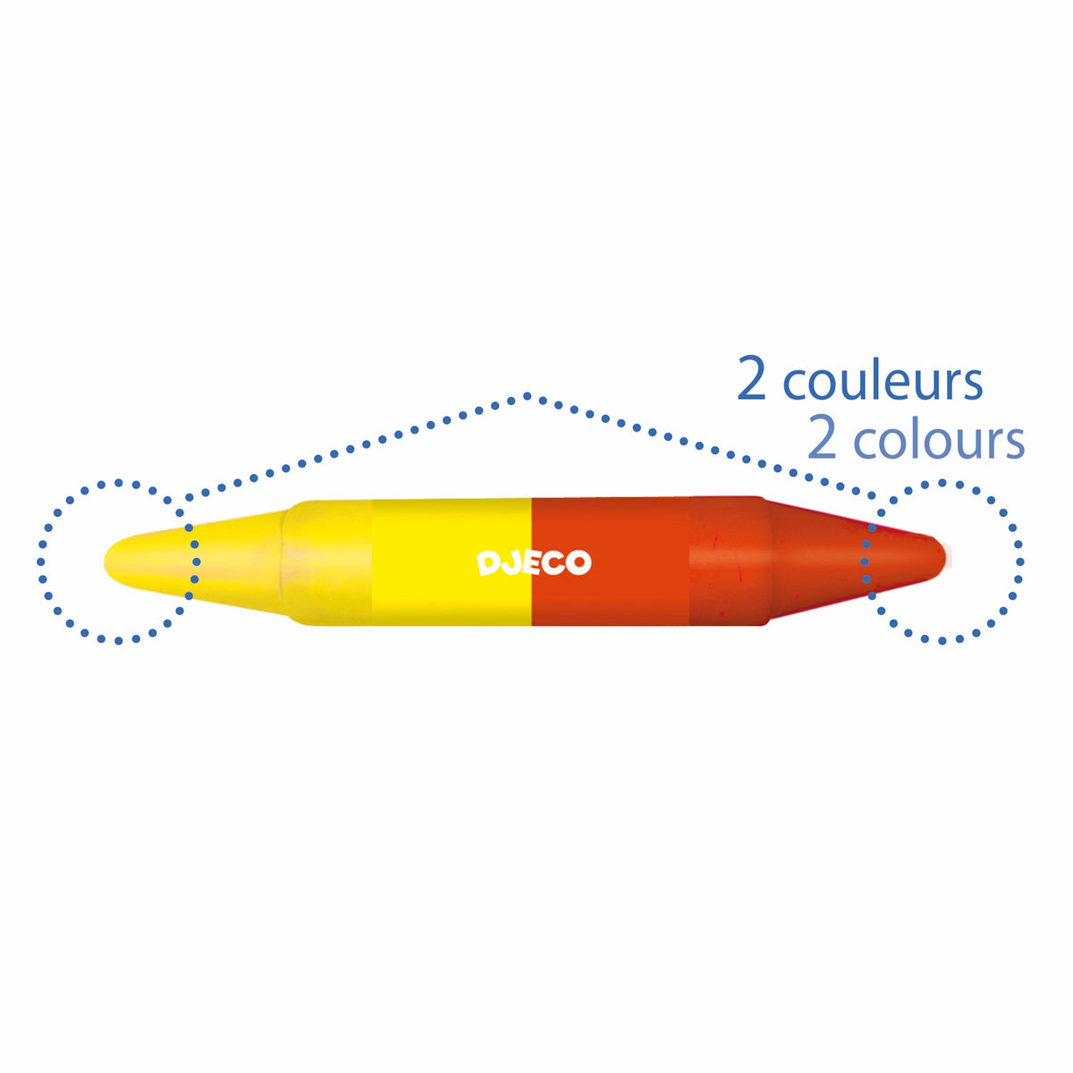 Djeco Colours - 8 Duo Crayons