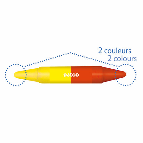 Djeco Colours - 8 Duo Crayons