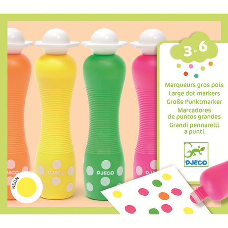 Djeco Colours - Large Dot Markers Neon