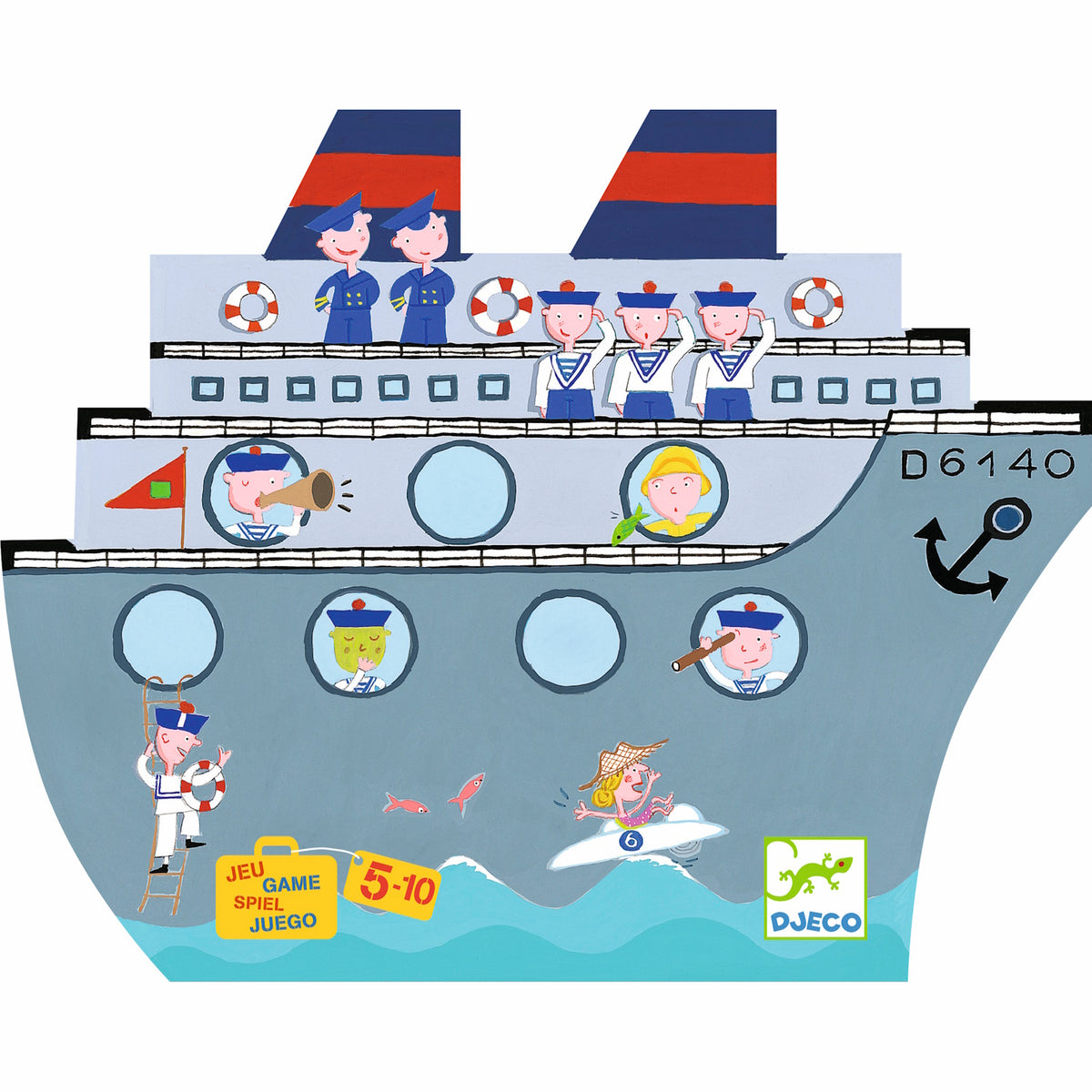 Djeco Games - Travel Battleship Naviplouf