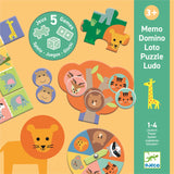 Djeco Games - Wild Animals Five Game Set