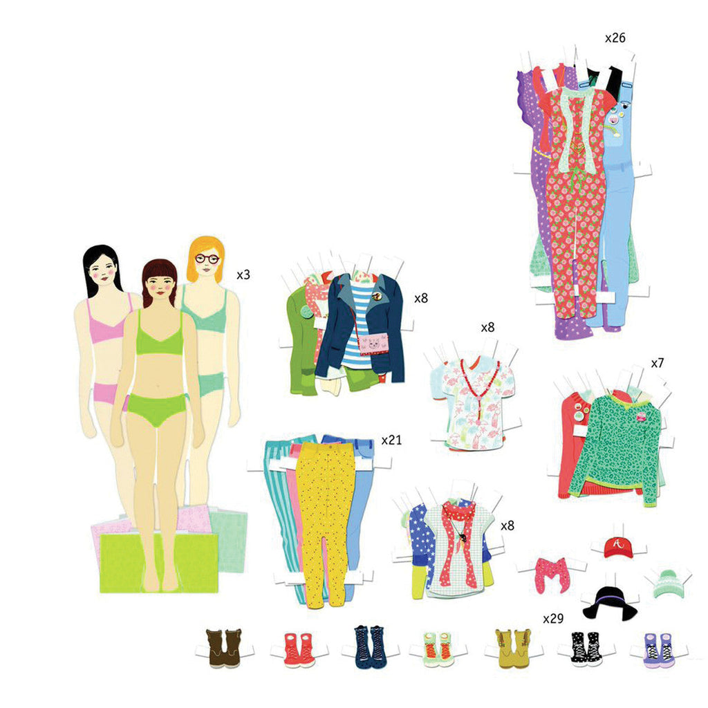 Djeco Art- Paper Dolls - Big Dressing Room DJ09825