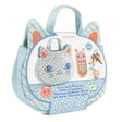 Inside, you'll find essential accessories for pretend play: a wooden watch with an elastic strap, a phone with a rabbit-themed case, and a set of three keys.​