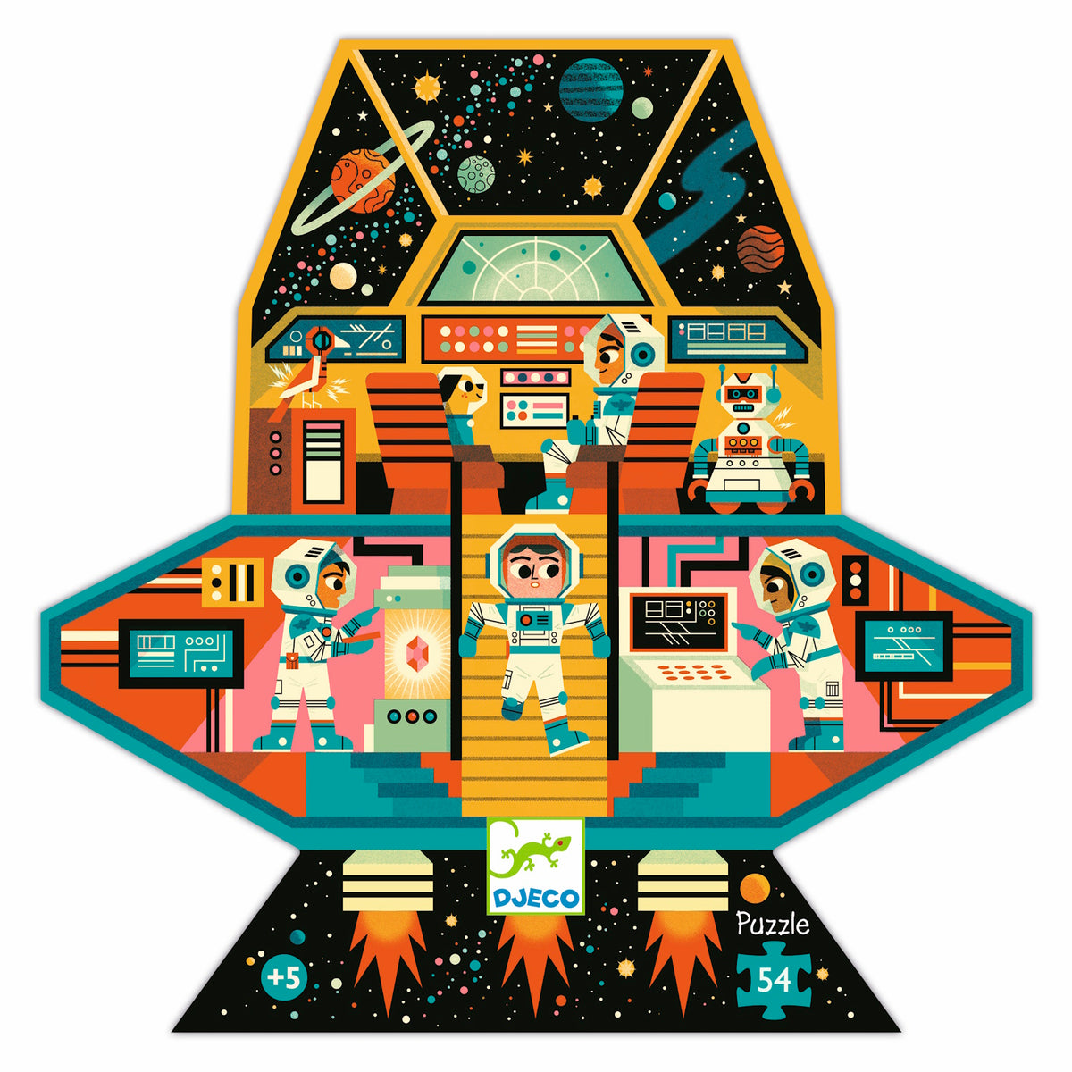 Djeco Puzzle - Space Station 54 pcs
