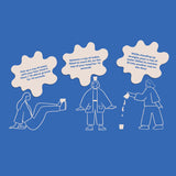 Illustrations showing three game challenges involving balancing and pouring cups of water.
