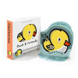 Wee Gallery "Duck & Friends" color-changing shaped bath book for toddlers with duck illustration and packaging.