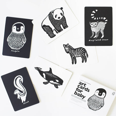 Art Cards for Baby - Black and White Animals - Flash Cards