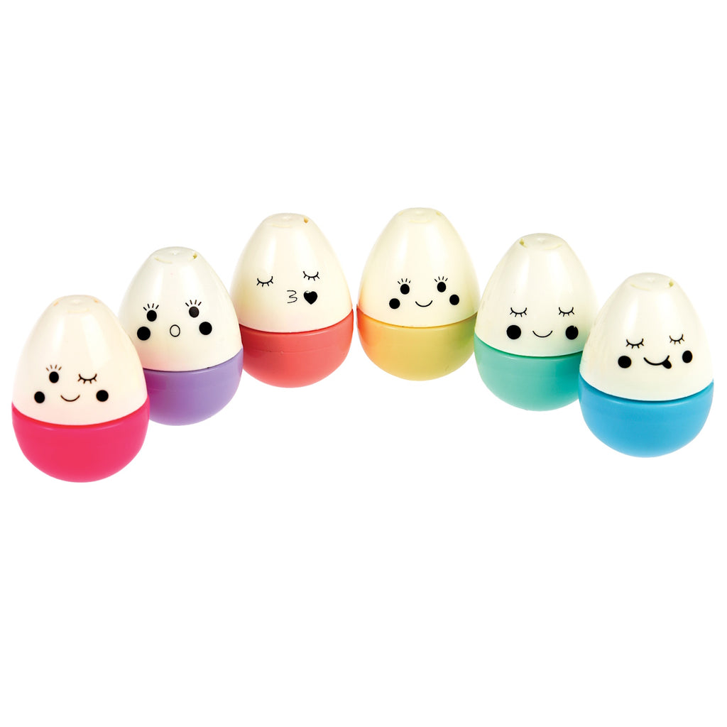 A set of colorful pens shaped like eggs, perfect for stationery lovers or creative writing.