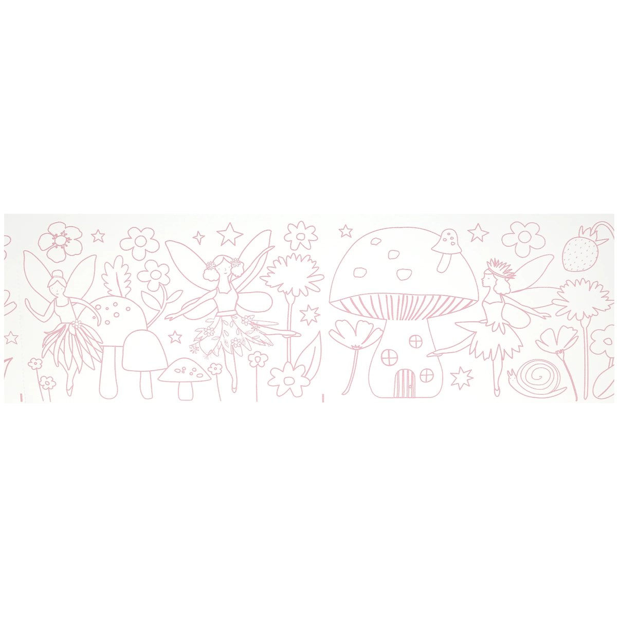 Featuring a long roll of enchanting fairy-themed illustrations, perfect for kids to unroll, colour, and share during creative play.