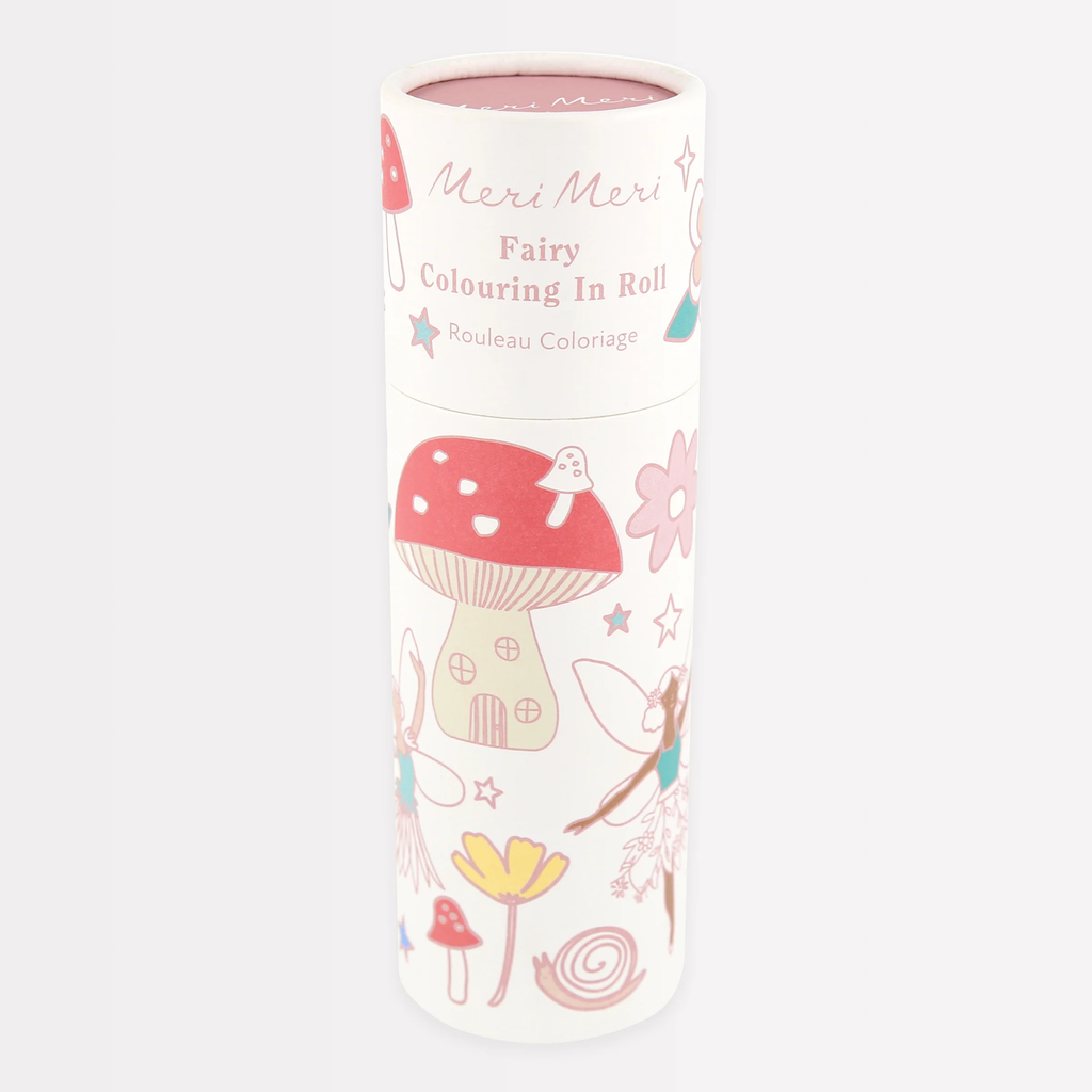 Featuring a long roll of enchanting fairy-themed illustrations, perfect for kids to unroll, colour, and share during creative play.
